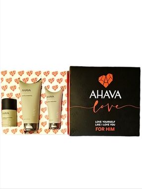 AHAVA Love Yourself Like I Love You For Him set mens boxed skincare gift kit NEW